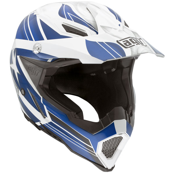 AGV AX8 Evo Flagstars White Blue Click images for larger view