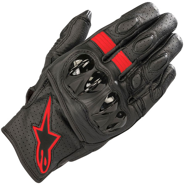 Alpinestars Celer V2 Leather Gloves - Black / Fluo Red