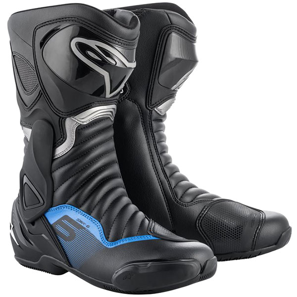 Alpinestars SMX-6 V2 Boots - Black / Gun Metal / Blue