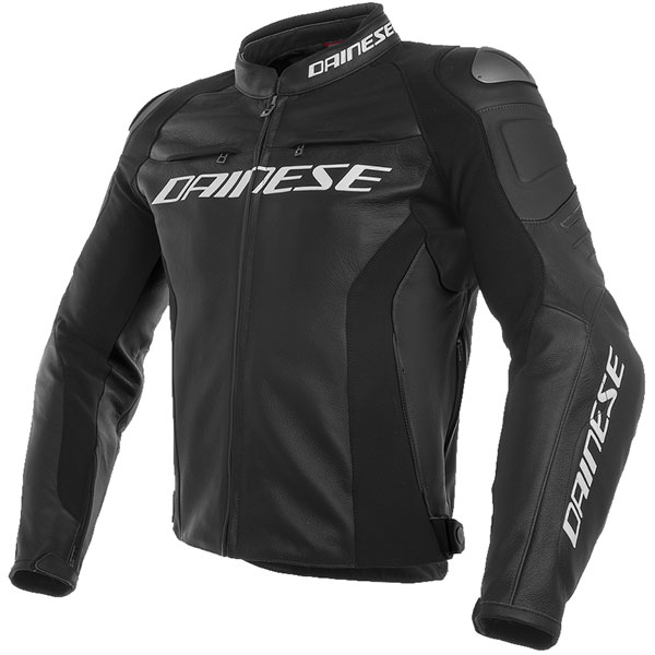 Dainese Racing 3 Leather Jacket - Black / Black / Black