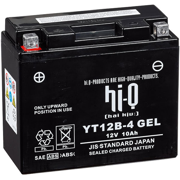 Hi-Q Motorcycle Gel Battery - GEL-12B-4 / YT12B-BS