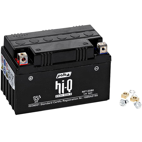 Hi-Q Sealed Motorcycle Battery - MF12080 / YTX9-BS