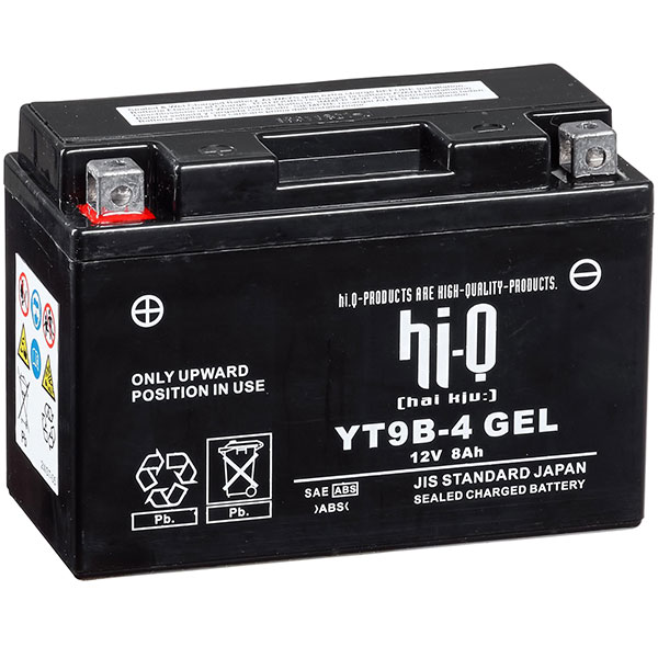 Hi-Q Motorcycle Gel Battery - MG9B-4 / YT9B-BS / GT9B-4
