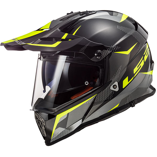 LS2 Pioneer Ring - Black / Titanium / Yellow