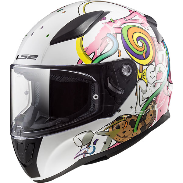 LS2 Rapid Mini Crazy Pop - White / Pink
