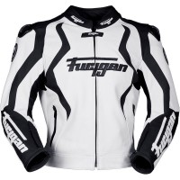 Furygan Crow Leather Jacket - White / Black