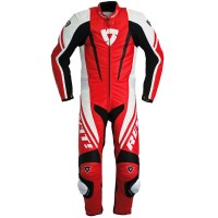 Rev'it Silica 1 Piece Leather Suit - Red / White