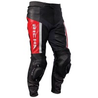 Richa Hub Leather Jeans - Black / Red