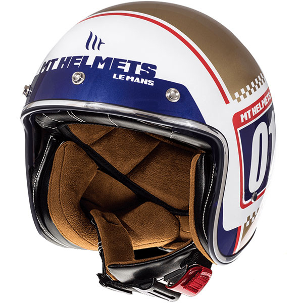 MT Le Mans 2 SV Number Plate - White / Gold