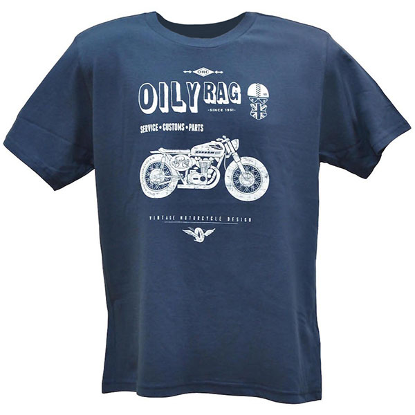 Oily Rag Clothing Shed build T-Shirt - Denim