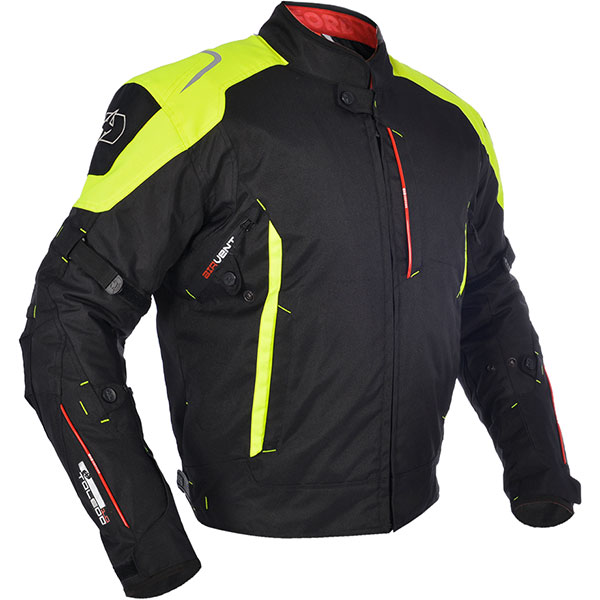 Oxford Toledo 1.0 Textile Jacket - Black / Fluo Yellow