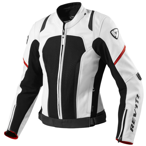 Ladies white leather bmw motorcycle jacket