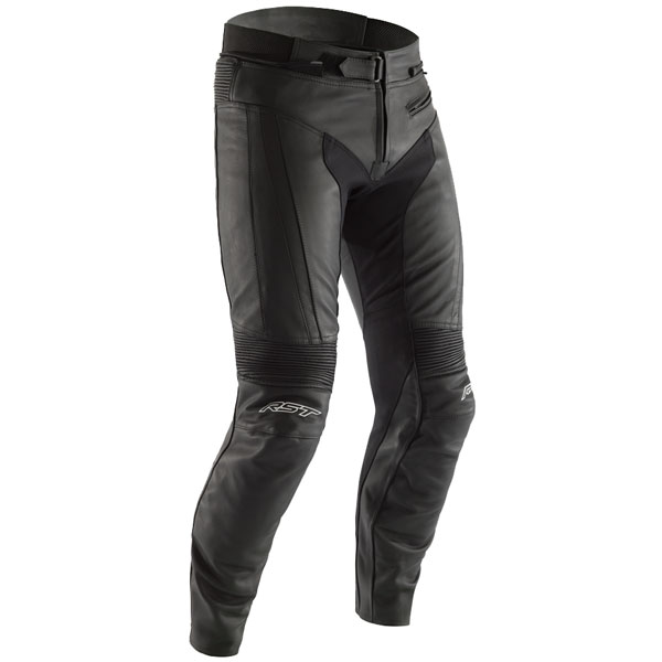 RST R-18 CE Leather Jeans - Black / Black