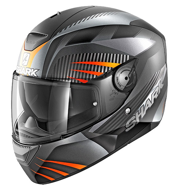 Shark D-Skwal Mercurium - Matt Black / Anthracite / Orange