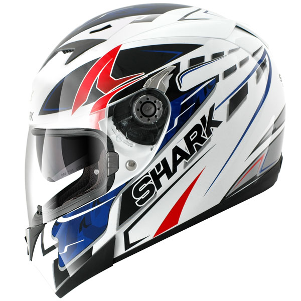 Shark S700S Stipple - White / Blue / Red