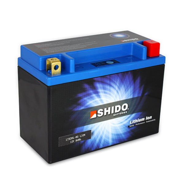 Shido Lithium Motorcycle Battery - LTX20L-BS LION