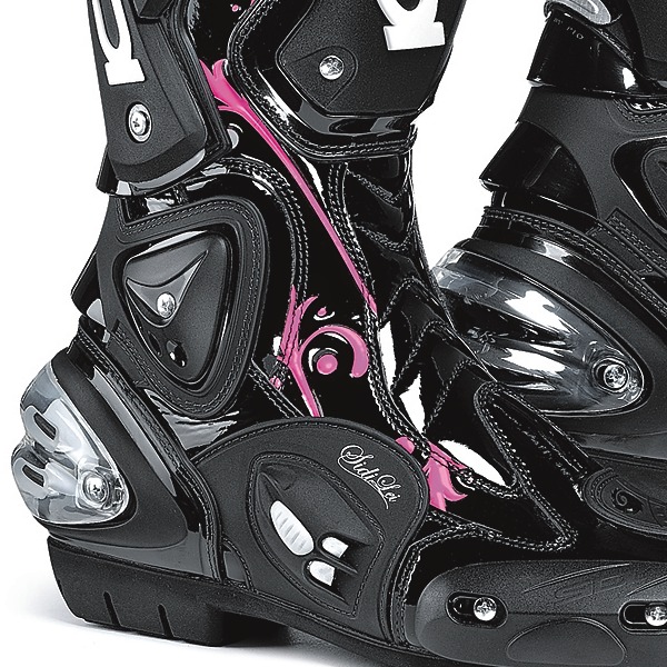 hot pink motorcycle boots