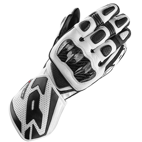 Spidi Carbo 1 Leather Gloves - Black / White