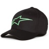 Alpinestars Logo Astar Peaked Cap - Black / Monster Green