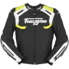 Furygan Akira Leather Jacket - Black / White / Fluo Yellow
