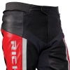 Richa Hub Leather Jeans - Black / Red