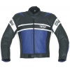 Weise Race Leather Jacket - Black / Blue