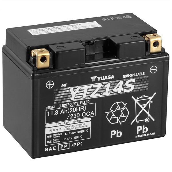 Yuasa Motorcycle Battery - YTZ14S
