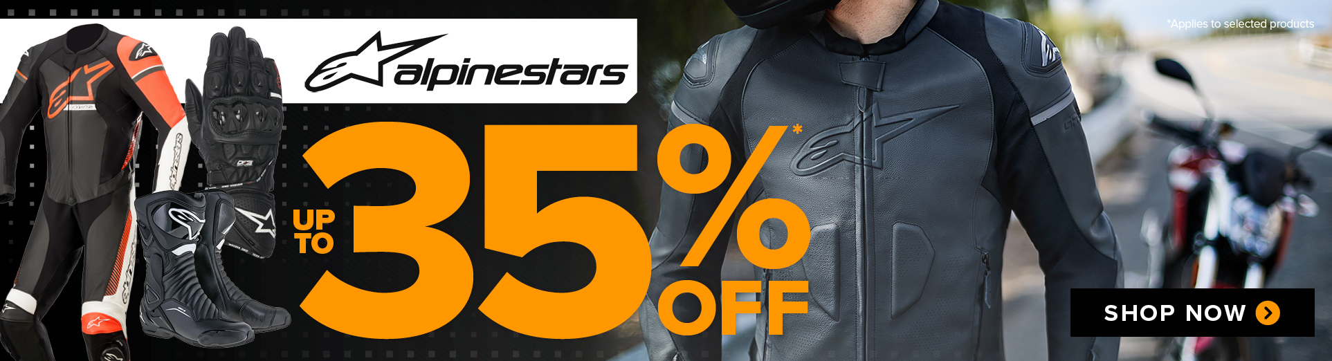 Up to 35% off Alpinestars!