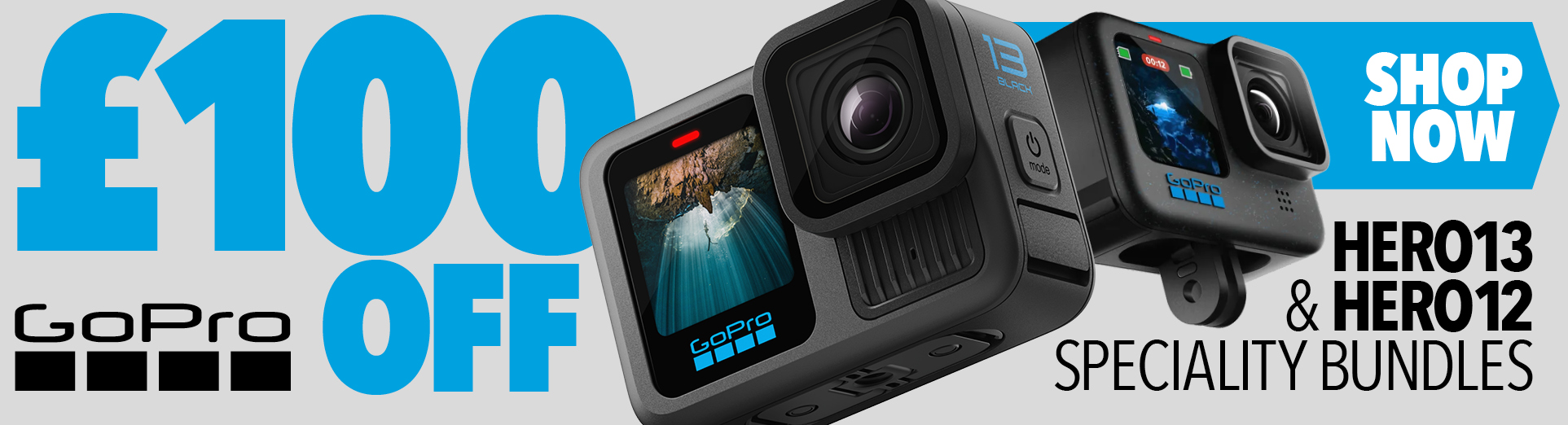 £100 off GoPro Hero13 & Hero 12 Black Speciality Bundles!