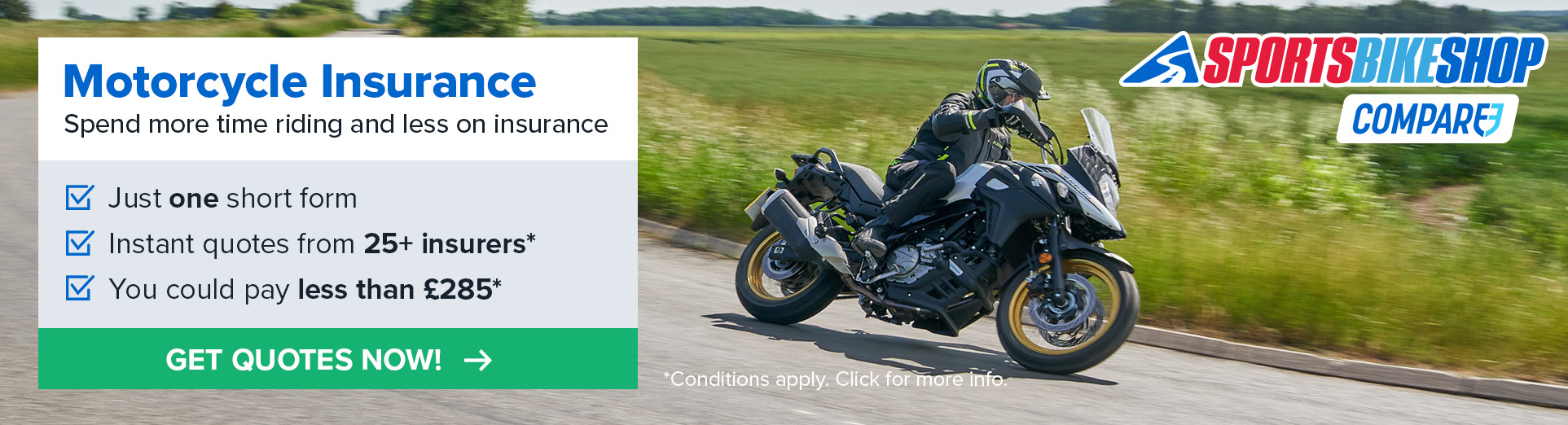 Sportsbikeshop Compare. Motorcycle Insurance. Get quotes now