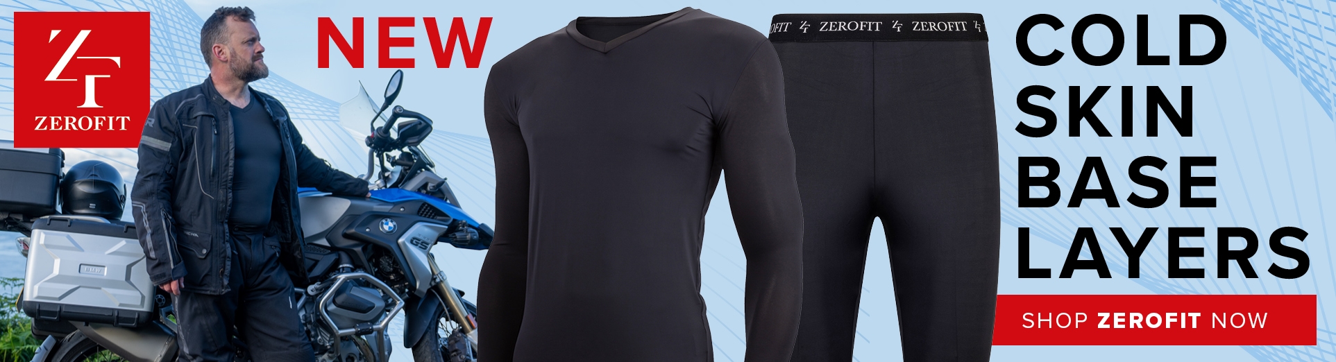 New - Zerofit Cold Skin Base Layers