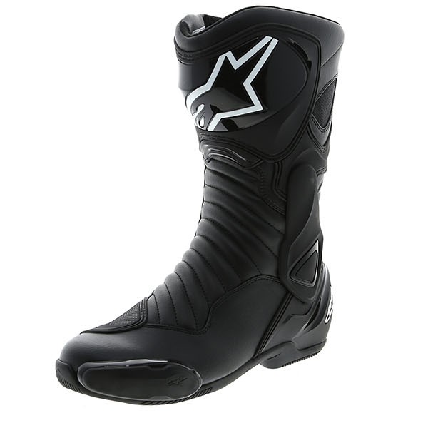 black and white motorcycle boots