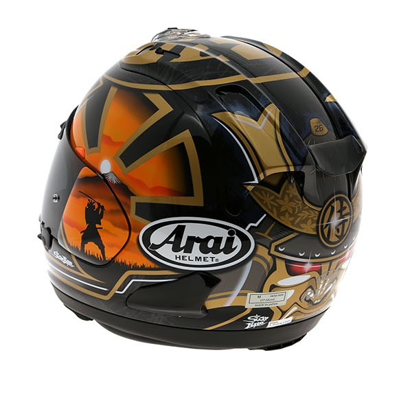 Arai RX-7V Replica - Pedrosa Spirit Gold - FREE UK DELIVERY