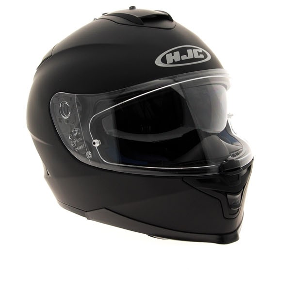 HJC IS-17 Plain Matt Black Full Face Motorcycle Helmet