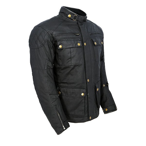 Merlin Yoxall 2 Silk Wax Textile Jacket - Black - FREE UK DELIVERY