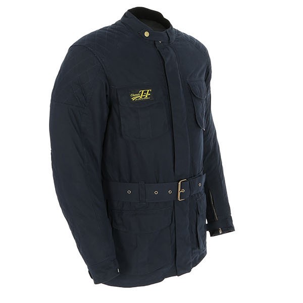 RST IOM TT Classic Wax 3 4 CE Textile Jacket Navy FREE UK DELIVERY