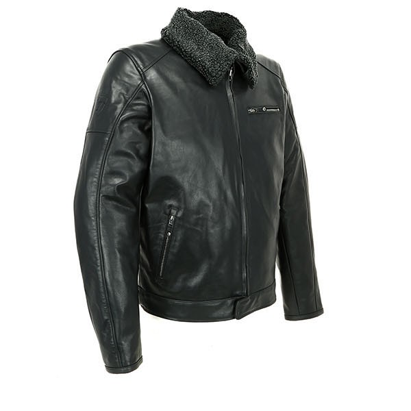 Rev It Pilot Classic Leather Motorcycle Motorbike Short Jacket Faux Rev It Pilot Leather Jacket Black