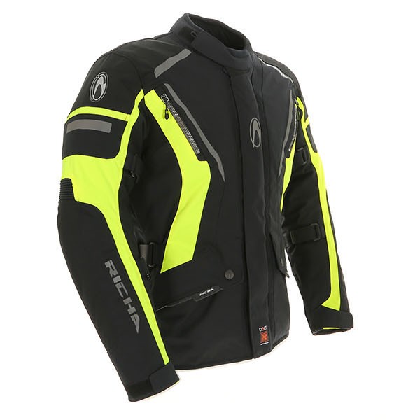 Richa Cyclone Gore Tex Textile Jacket Black Fluo Yellow FREE UK DELIVERY