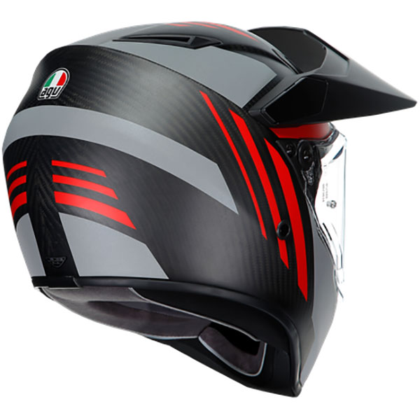 AGV AX9 Refractive ADV Matt Carbon / Red FREE UK DELIVERY