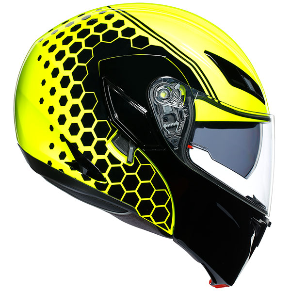 Image of AGV Compact-ST Detroit Helmet - Yellow Fluo / Black