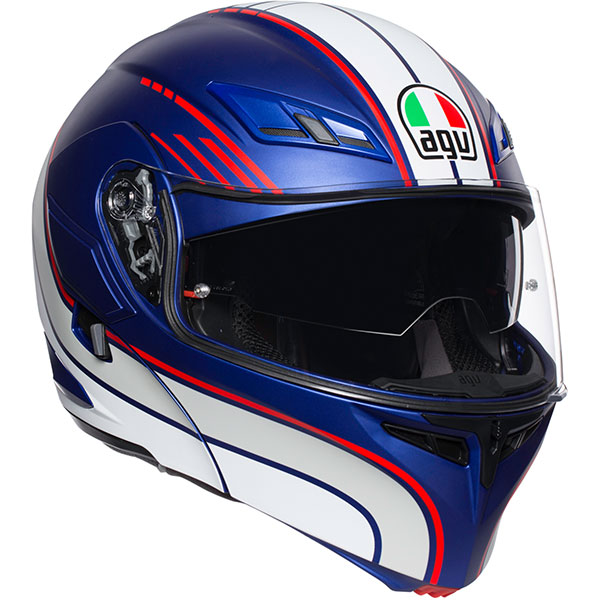 Image of AGV Compact-ST Boston - Matt Blue / White / Red