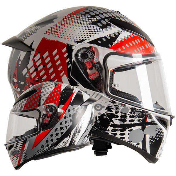 Image of AGV K3 SV-S - Pop Matt White / Black / Red