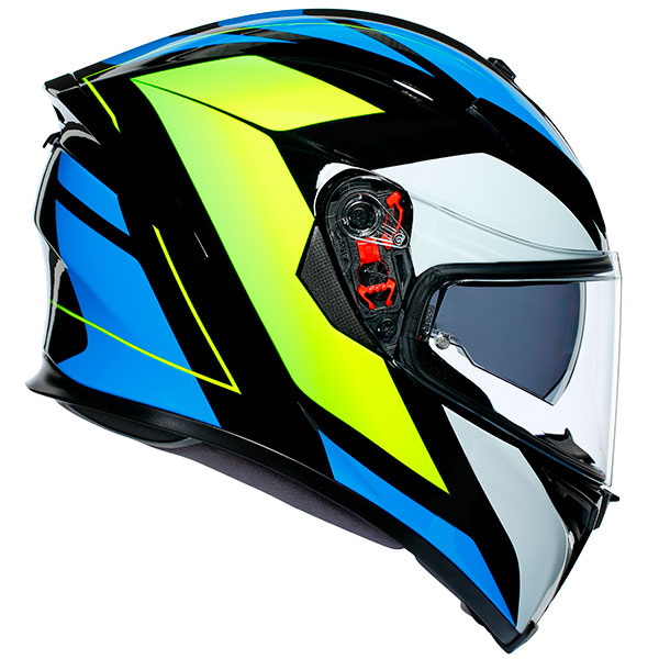 Image of AGV K5-S Core - Black / Cyan / Yellow Fluo