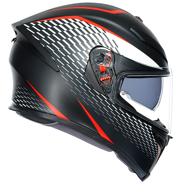 Image of AGV K5-S Thunder - Matt Black / White / Red