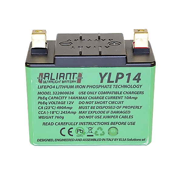 Image of Aliant Lithium Motorcycle Battery - YLP14