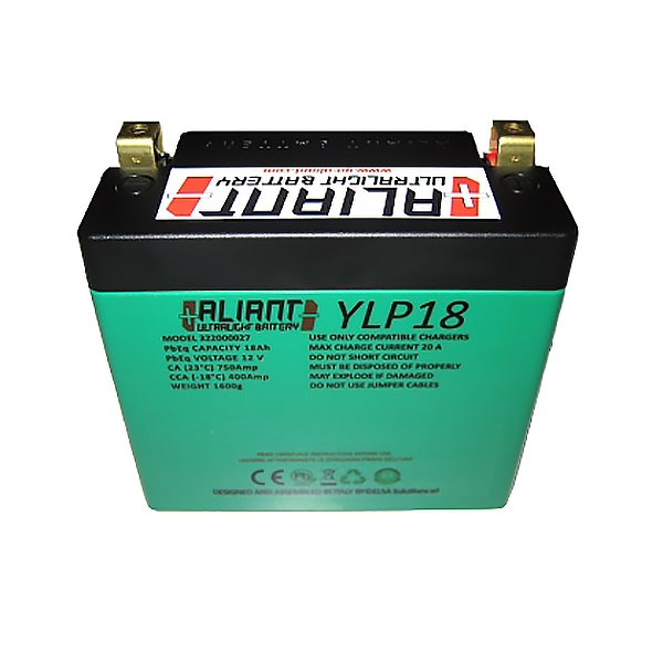 Image of Aliant Lithium Motorcycle Battery - YLP18