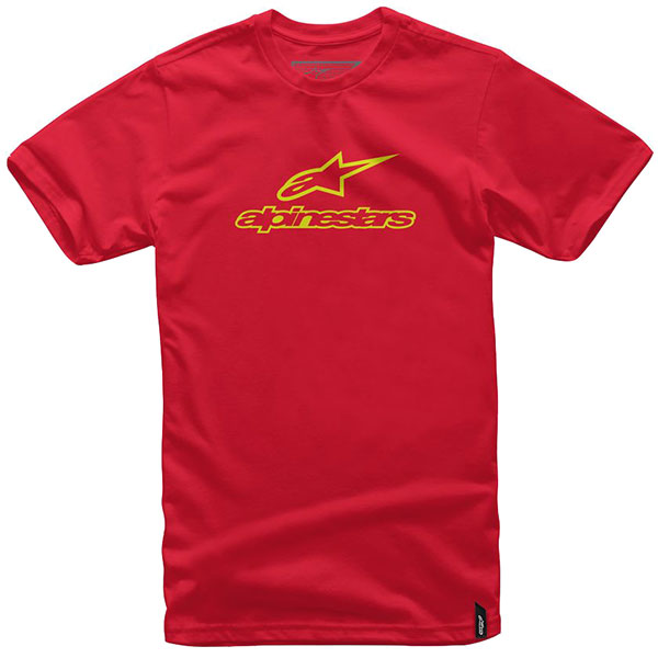 Image of Alpinestars Always Tee T-Shirt - Red / Hi Vis Yellow