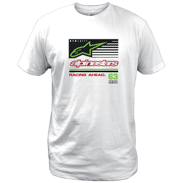 Image of Alpinestars Back Straight Tee T-Shirt - White