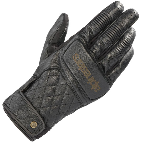 Image of Alpinestars Brass Leather Gloves - Black