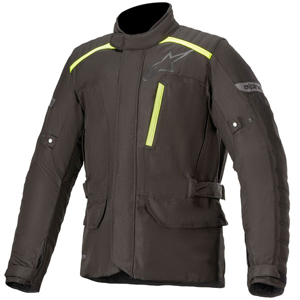 Image of Alpinestars Gravity Drystar Textile Jacket - Black / Yellow Fluo